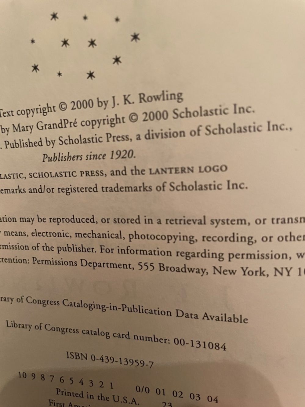 Never Read Harry Potter hard cover Year 4 - Picture 3 of 3